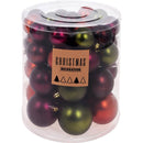 Kerstballenset - 44 stuks plastic - sfeer mix