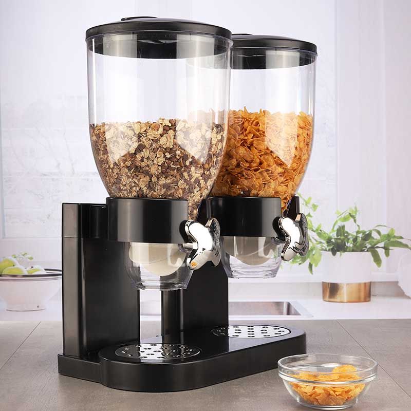 Muesli dispenser - dubbel - zwart