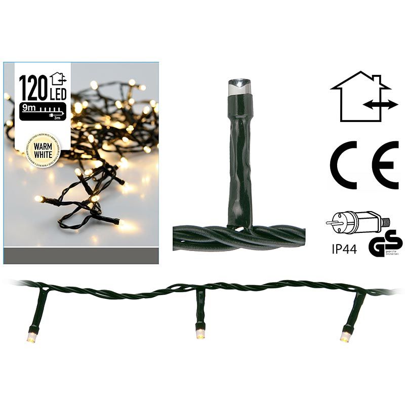 S.I.A. Kerstverlichting 9M 120 LED Lampjes IP44