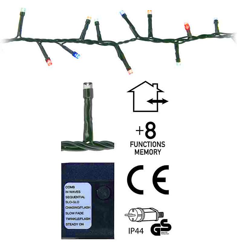 Micro Cluster 800 LED's - 16 meter - multicolor - 8 functies + geheugen