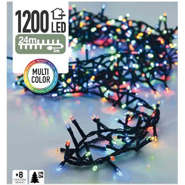 Micro Cluster - 1200 LED - 24 meter - multicolor - 8 functies