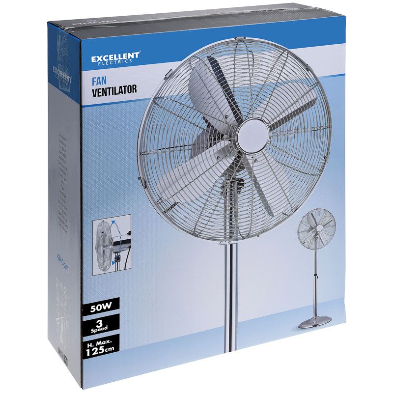 Ventilator chroom met 3 snelheden