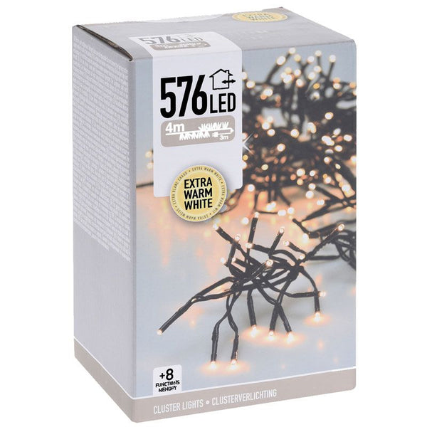 Clusterverlichting LED 576 lamps warm wit binnen/buiten