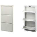 Duett Schoenenkast - 3 Vakken - Wandmontage - Wit