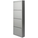 Duett Schoenenkast - 4 Vakken - Wandmontage - Grijs