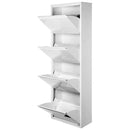 Duett Schoenenkast - 4 Vakken - Wandmontage - Wit