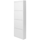 Duett Schoenenkast - 4 Vakken - Wandmontage - Wit