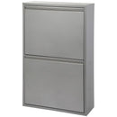 Duett - Afvalbak voor Recycling - Vrijstaand - 2 Dubbele Bakken - Grijs