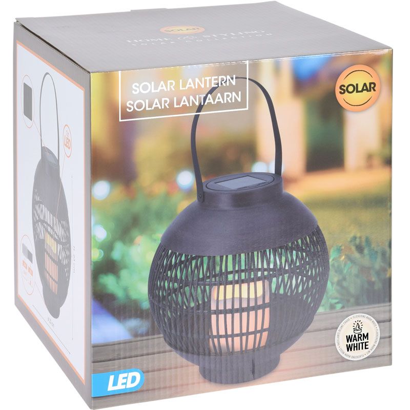 Solar lantaarn LED 23 cm - basket