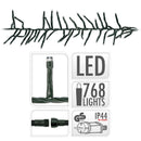 Koppelbare Clusterverlichting - 768 LED - 5.5m - extra warm wit