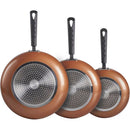 Koekenpannen(3x) met glazen deksels (2x)