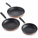 Koekenpannen(3x) met glazen deksels (2x)