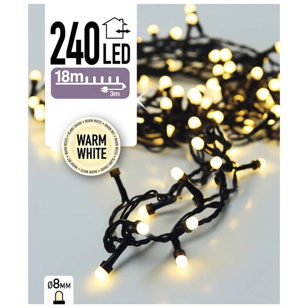 LED-verlichting bolletjes - 240 LED's - 18 meter - warm wit