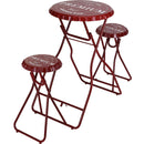 Bartafel met 2 stoelen - rood
