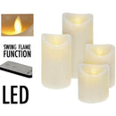 Wax LED Kaarsen met afstandsbediening - Set van 4