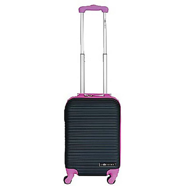 Leonardo Handbagage koffer duo-tone zwart / fuchsia