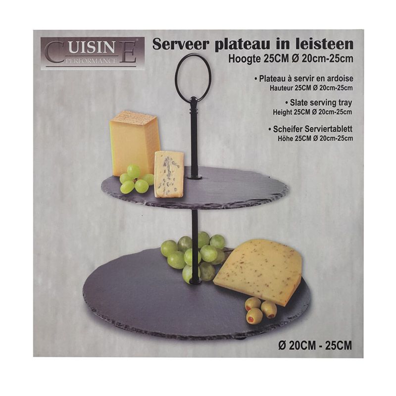 Etagere leisteen - Ø20 en Ø25 cm