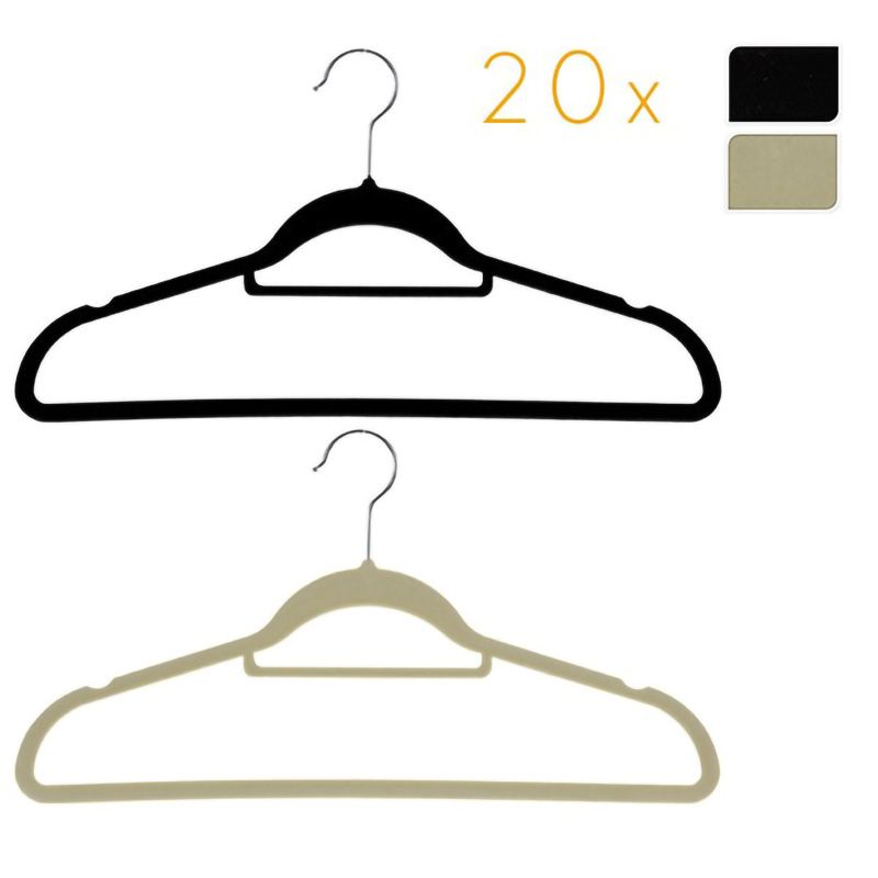 Kledinghanger vilt - set van 20 - beige