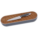 Stokbroodbox met snijplank en broodmes grijs