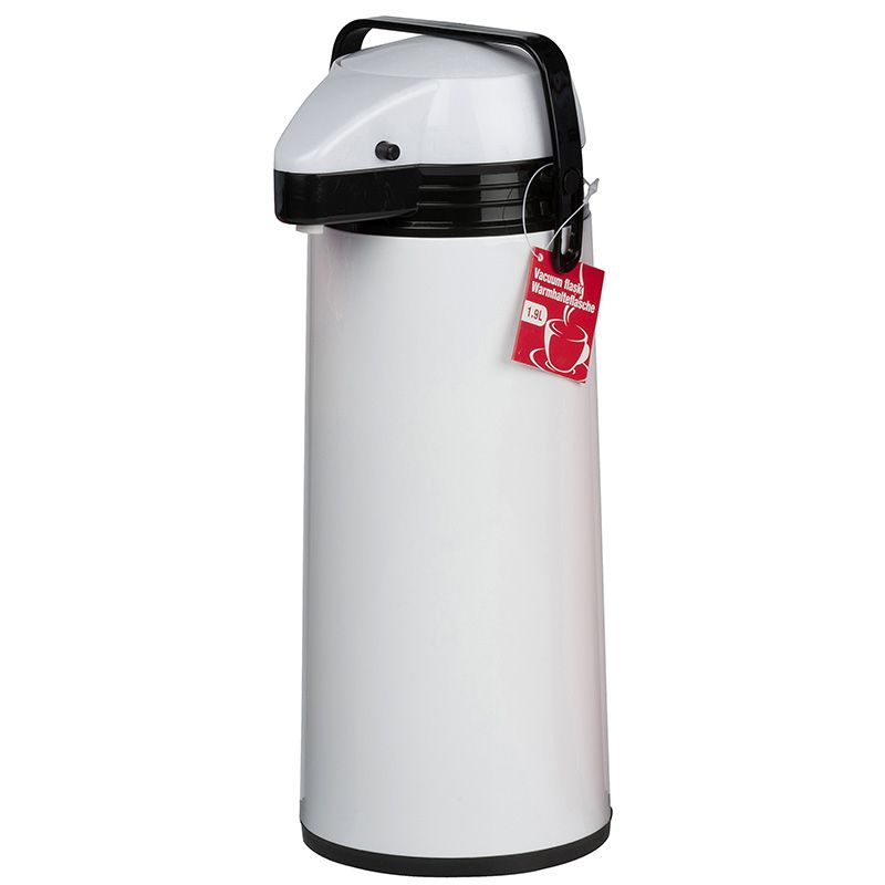 Thermoskan met pomp - 1.9 liter - Wit