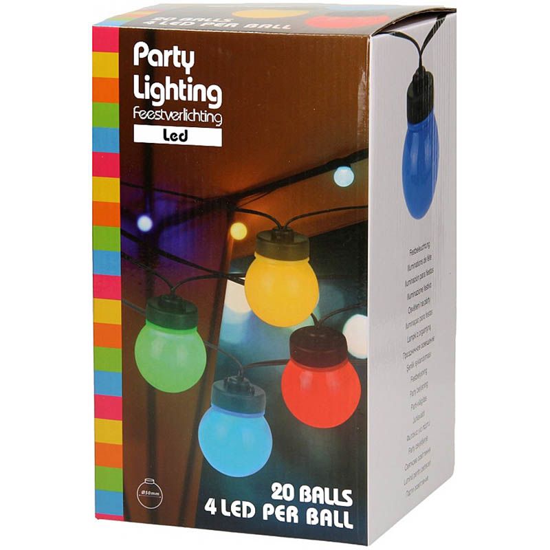 Tuinverlichting 20 gekleurde LED-lampen