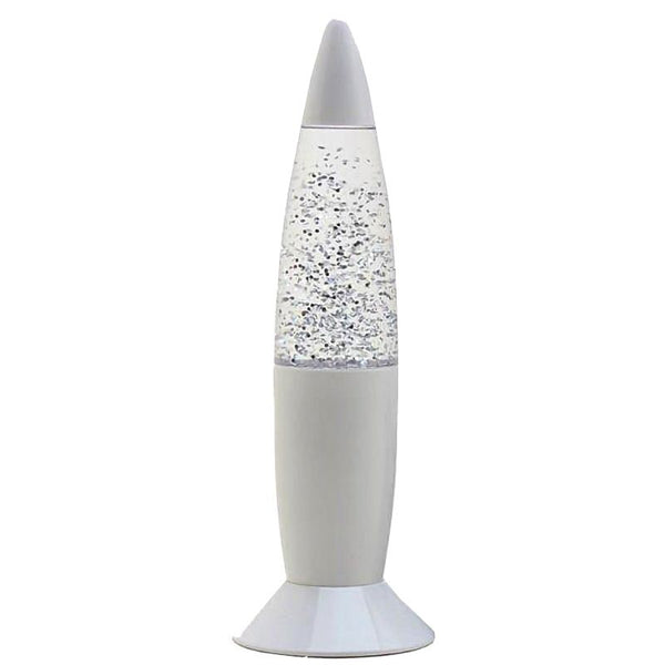 Shake & Shine glitterlamp 15cm wit