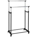 Mobiel dubbel kledingrek - 86x42x170