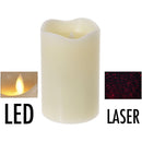 LED-kaars met laserfunctie - 12.5cm