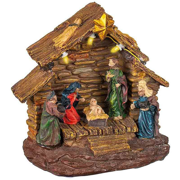 Kerstkribbe met LED