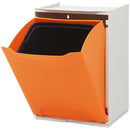 Duett - Afvalbak voor Recycling - Vrijstaand - Stapelbaar - Wandmontage - Oranje