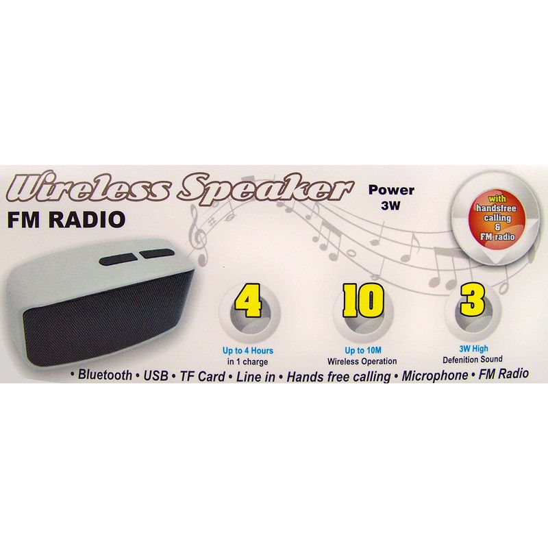 Compacte Bluetooth speaker met radio