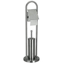 Toiletrolhouder met toiletborstel RVS - mat