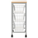 Duett Keukentrolley op Wieltjes - 3 Lades - Hout