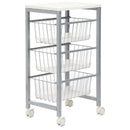 Duett Keukentrolley op Wieltjes - 3 Lades - Wit