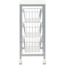 Duett Keukentrolley op Wieltjes - 3 Lades - Wit