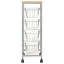 Duett Keukentrolley op Wieltjes - 4 Lades - Hout