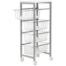 Duett Keukentrolley op Wieltjes - 4 Lades - Wit