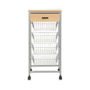 Duett Keukentrolley op Wieltjes - 5 Lades - Hout