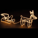 3D Rendier met Slee lichtslang - 324 Lampjes