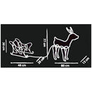 3D Rendier slee - 504 lampjes