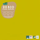 Duni servetten Kiwi 3-laags 33x33
