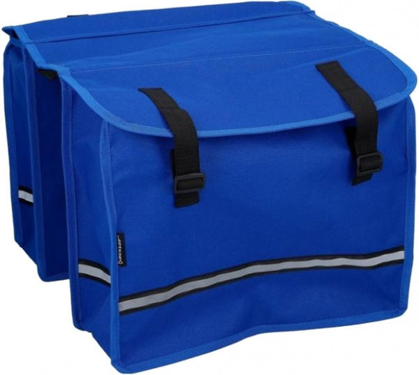 dubbele fietstas blauw 26 liter