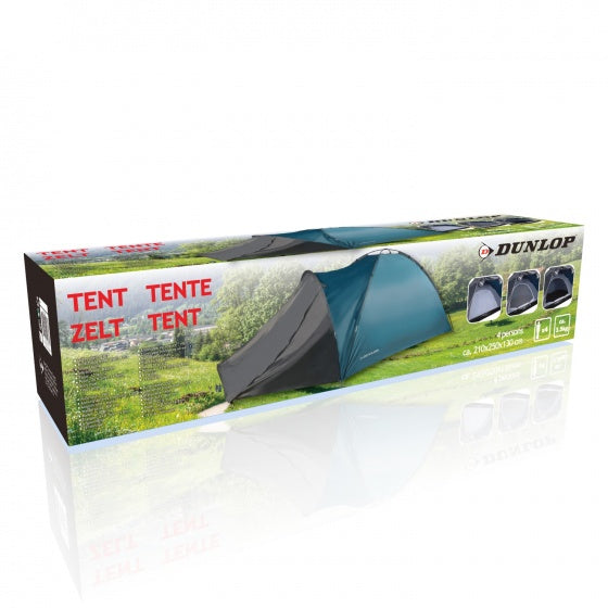Dunlop 4-Persoons Kampeertent 210x250x130 cm Blauw/Grijs