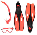 snorkelset junior rood maat 32/34 3-delig