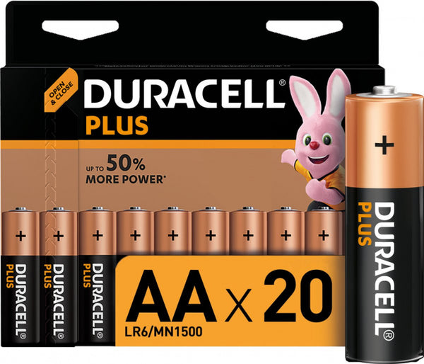 Duracell Plus Power AA Alkaline Batterijen 20 Stuks