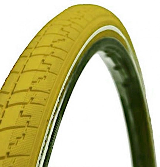Buitenband Dutch Perfect 28 x 1.40" / 40-622mm anti-lek -  geel met reflectie