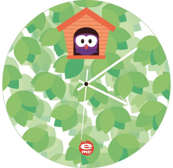 wandklok Carpediem junior 35 cm glas groen