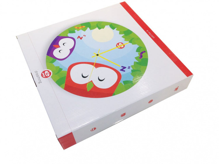 wandklok Carpediem junior 35 cm glas groen/blauw