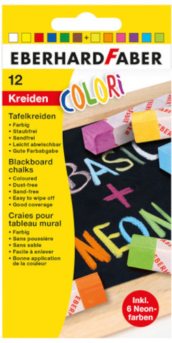 Eberhard Faber EF-526012 Bordkrijt Vierkant 12 Stuks