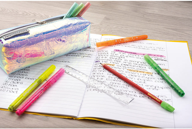 etui Flip Flop junior 21 x 8 cm polyester zilver